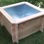 Bac à fleurs carré H.45cm 75×75 en bois