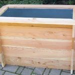 Bac à fleurs rectangle H.67,5 cm 100x50 en bois