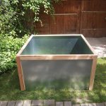 Carré potager carré H.72 cm 134x134 en métal