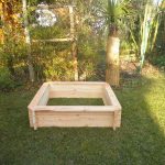 Carré potager carré H.22,5 cm 120×120 en bois – montage par emboîtement