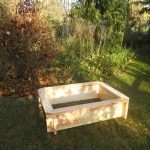 Carré potager rectangle H.22,5 cm 100x75 en bois - montage par emboîtement