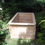 Carré potager rectangle H.67,5 cm 150×100 en bois – montage par emboîtement